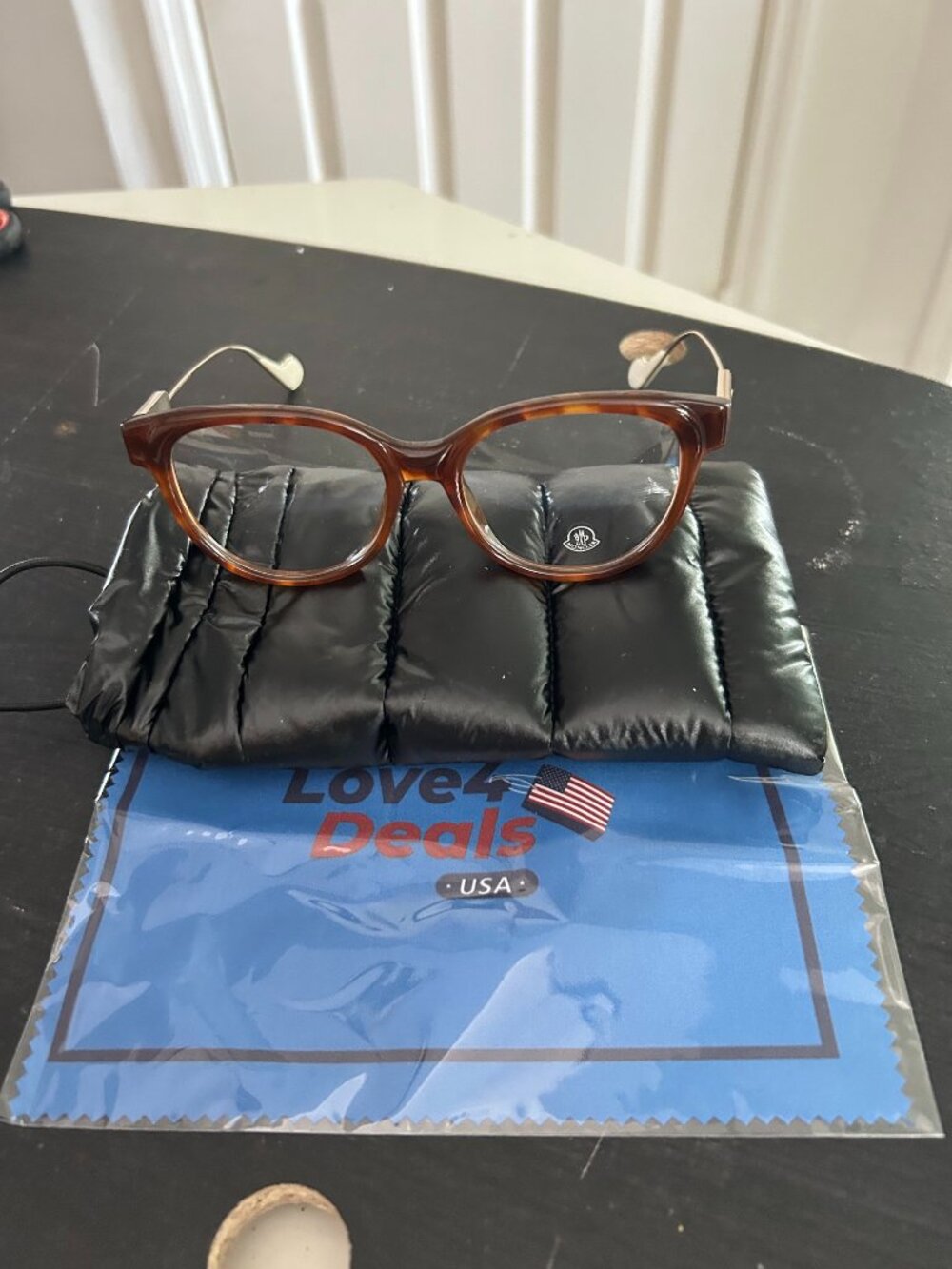New Moncler ML 5056/V 052 Brown Authentic Eyeglasses w case